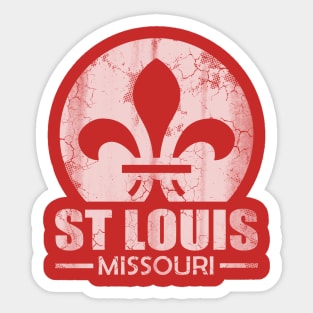 Retro St Louis Flag Missouri State Vintage Fade Sticker